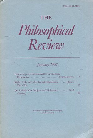 THE PHILOSOPHICAL REVIEW. Volume XCI-1982.