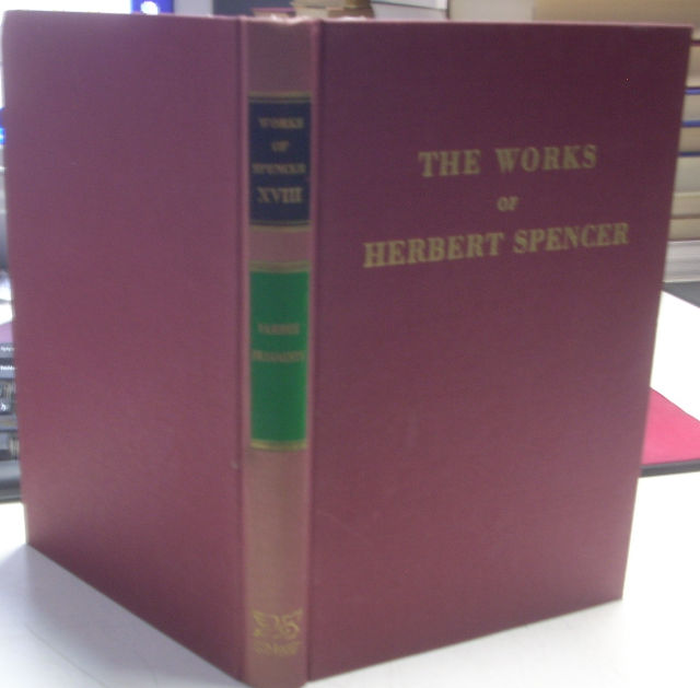 THE WORKS OF HERBERT SPENCER. VOL. XVIII: THE VARIOUS FRAGMENTS.