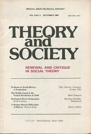 THEORY AND SOCIETY. RENEWAL AND CRITIQUE IN SOCIAL THEORY. VOL 9/5.