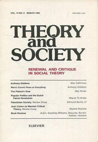 THEORY AND SOCIETY. RENEWAL AND CRITIQUE IN SOCIAL THEORY. VOL 10/5.