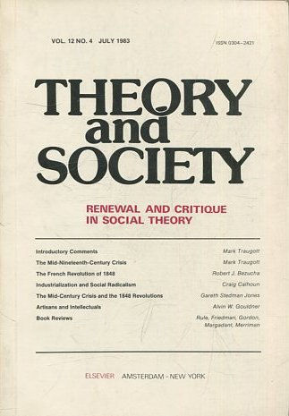 THEORY AND SOCIETY. RENEWAL AND CRITIQUE IN SOCIAL THEORY. VOL 12/4.