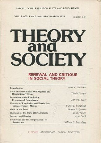 THEORY AND SOCIETY. RENEWAL AND CRITIQUE IN SOCIAL THEORY. VOL 7/1.