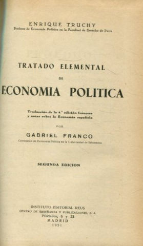 TRATADO ELEMENTAL DE ECONOMIA POLITICA.