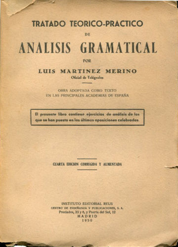 TRATADO TEORICO-PRACTICO DE ANALISIS GRAMATICAL.