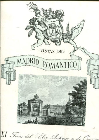 VISTAS DEL MADRID ROMANTICO. CARPETA CONTIENDO DIEZ GRABADOS PARA CONMEMORAR LA XI FERIA DEL LIBRO ANTIGUO Y DE OCASIÓN DE MADRID.