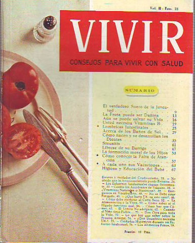 VIVIR. CONSEJOS PARA VIVIR CON SALUD. Nº 18.