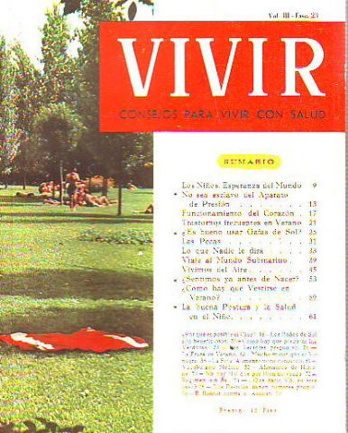 VIVIR. CONSEJOS PARA VIVIR CON SALUD. Nº 23.