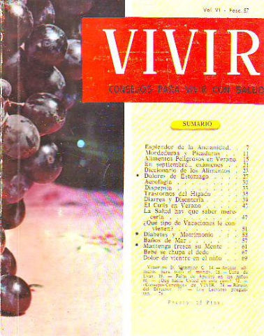 VIVIR. CONSEJOS PARA VIVIR CON SALUD. Nº 57.